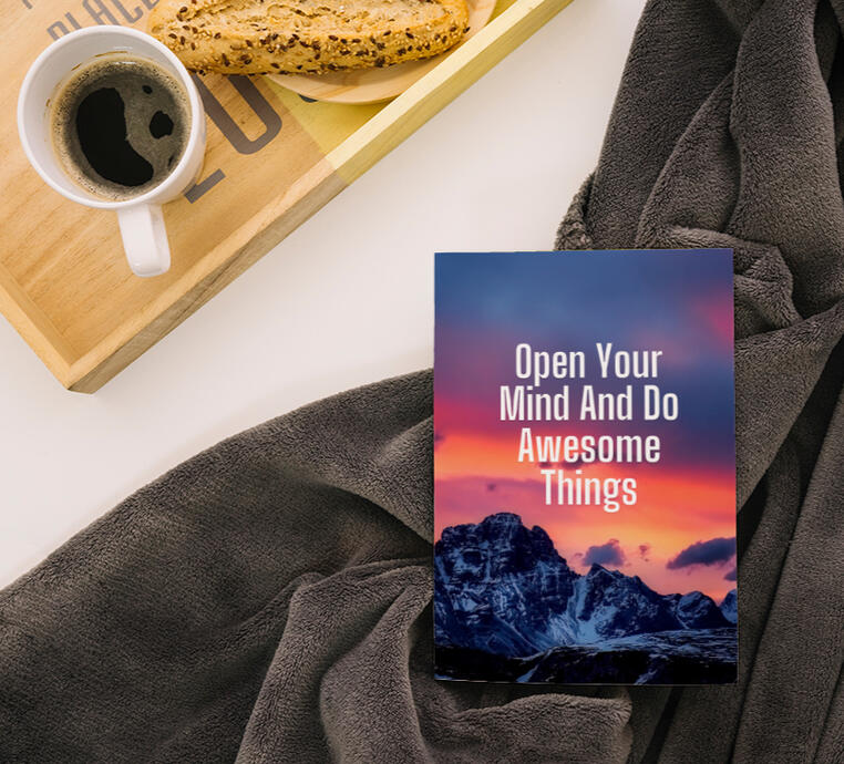 Open Your Mind And Do Awesome Things: Positive Affirmation Motivational And Inspirational Notebook