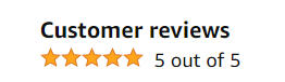 Screenshot of 5 out of 5 reviews with text Customer reviews